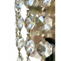 Kinkiet z kryształkami w stylu Hollywood Regency, lata 70.